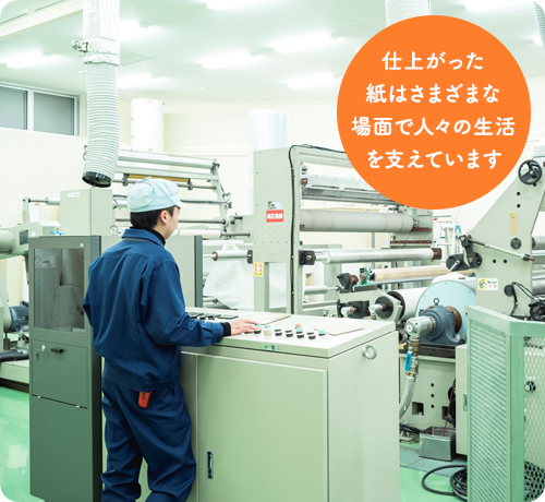 仕上がった紙はさまざまな場面で人々の生活を支えています